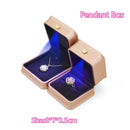 LED Light Necklace Gift Box – Velvet Square Jewelry Case for Engagement, Proposal, Pendant & Bracelet Presentation