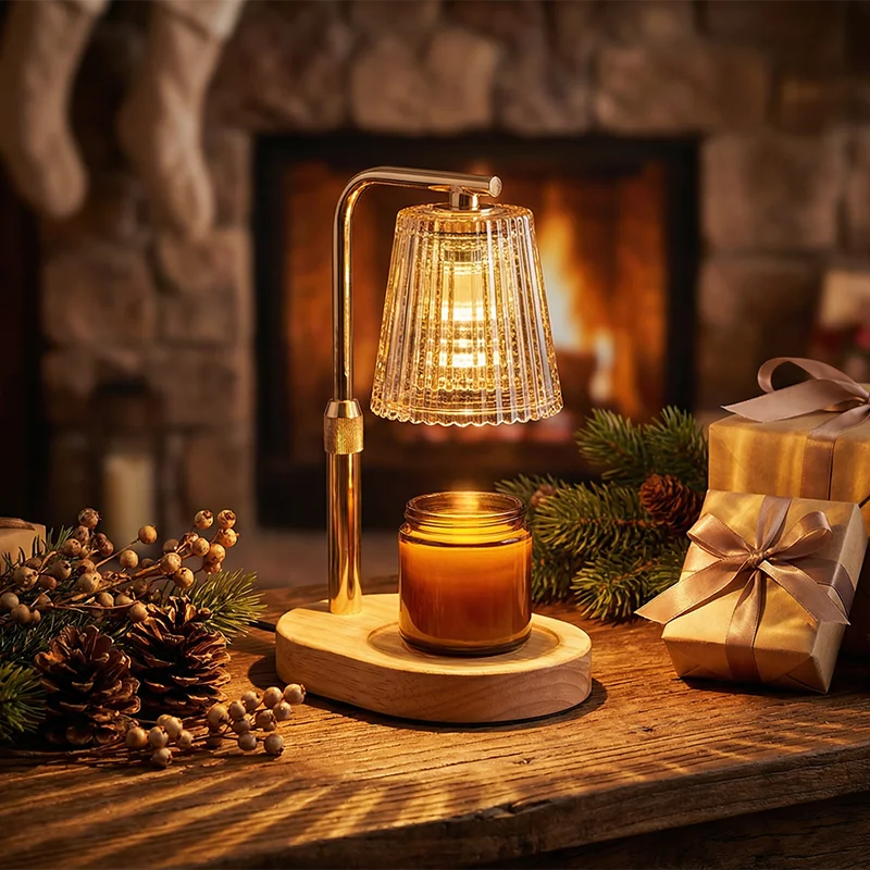 50W Candle Warmer Lamp with Timer – Dimmable Glass Candle Melter, Adjustable Light for Cozy Bedroom & Home Decor (No Flame, No Smoke)