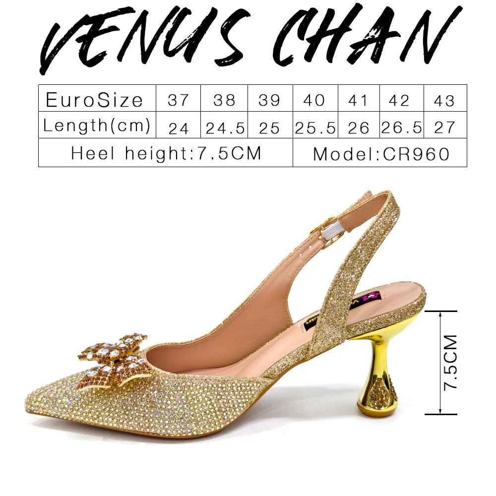 Italian Design Women’s Heels & Rhinestone Butterfly Bag Set – Bridal & Evening Wear (US Sizes 6–11)