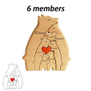 Personalized Wooden Bear Family Puzzle – Custom Name Engraved Home Decor, Heartwarming Gift for Mom, Baby, Couples & Holidays