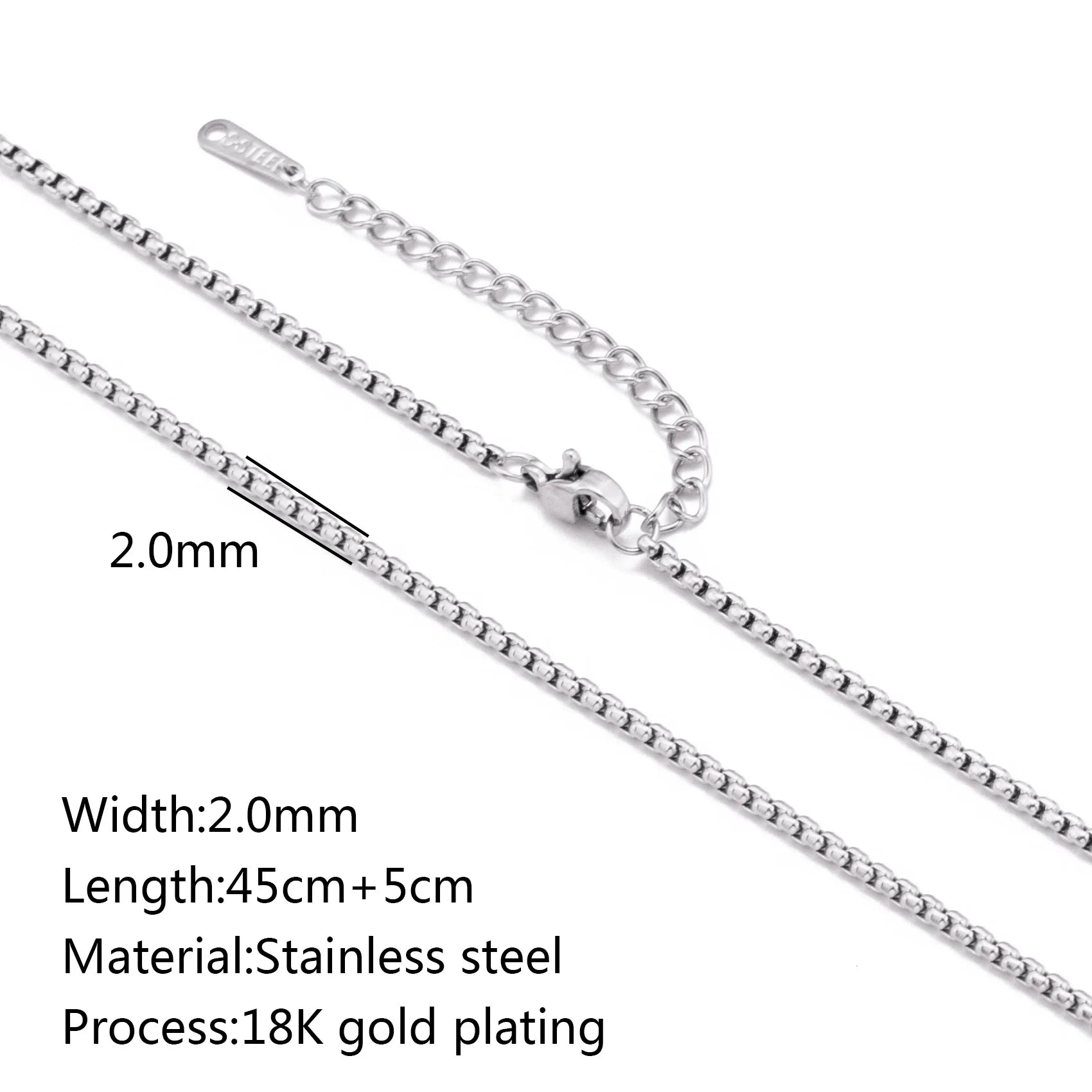 5‑Piece Stainless Steel Chain Necklace Set – Bead, Rope, Cuban, Paperclip & Snake Link Chains for Women, 18K Gold & Steel DIY Jewelry