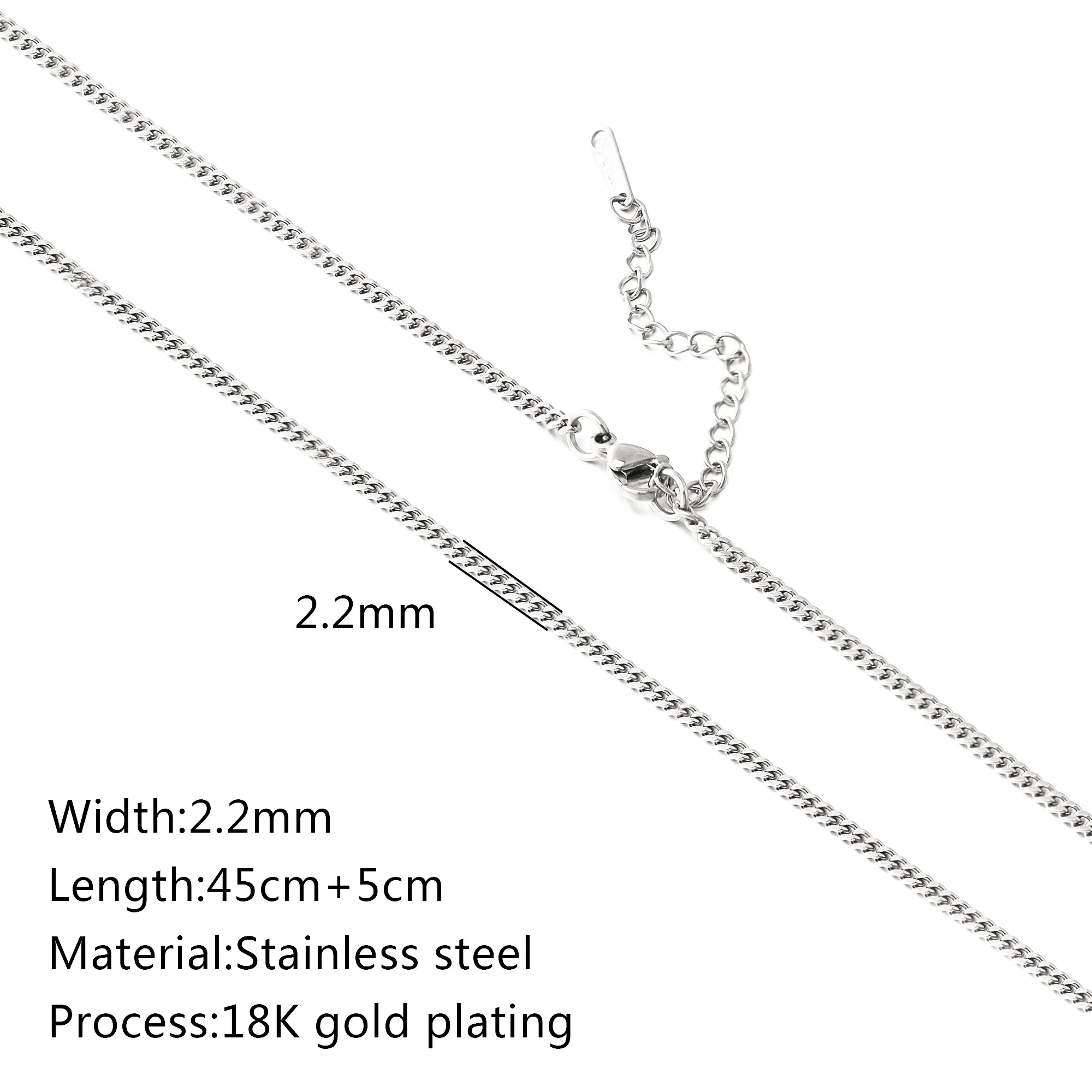 5‑Piece Stainless Steel Chain Necklace Set – Bead, Rope, Cuban, Paperclip & Snake Link Chains for Women, 18K Gold & Steel DIY Jewelry
