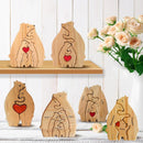 Personalized Wooden Bear Family Puzzle – Custom Name Engraved Home Decor, Heartwarming Gift for Mom, Baby, Couples & Holidays