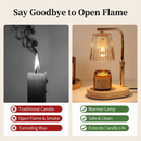 50W Candle Warmer Lamp with Timer – Dimmable Glass Candle Melter, Adjustable Light for Cozy Bedroom & Home Decor (No Flame, No Smoke)