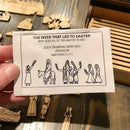 Easter Resurrection Wooden Book Set – Handmade Holy Week Diorama Toy, Retro Christian Home Decor & Easter Sunday Gift (Mini Size)