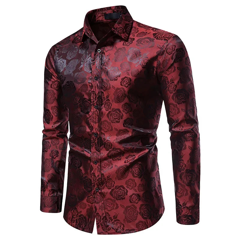 Rose Print Men’s Shirt