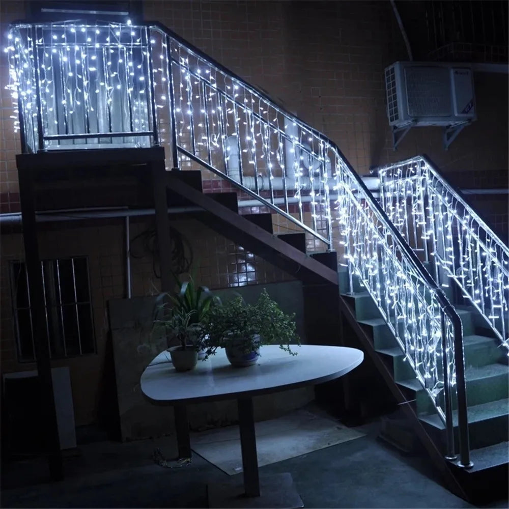 LED Waterfall Curtain String Lights