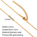 5‑Piece Stainless Steel Chain Necklace Set – Bead, Rope, Cuban, Paperclip & Snake Link Chains for Women, 18K Gold & Steel DIY Jewelry