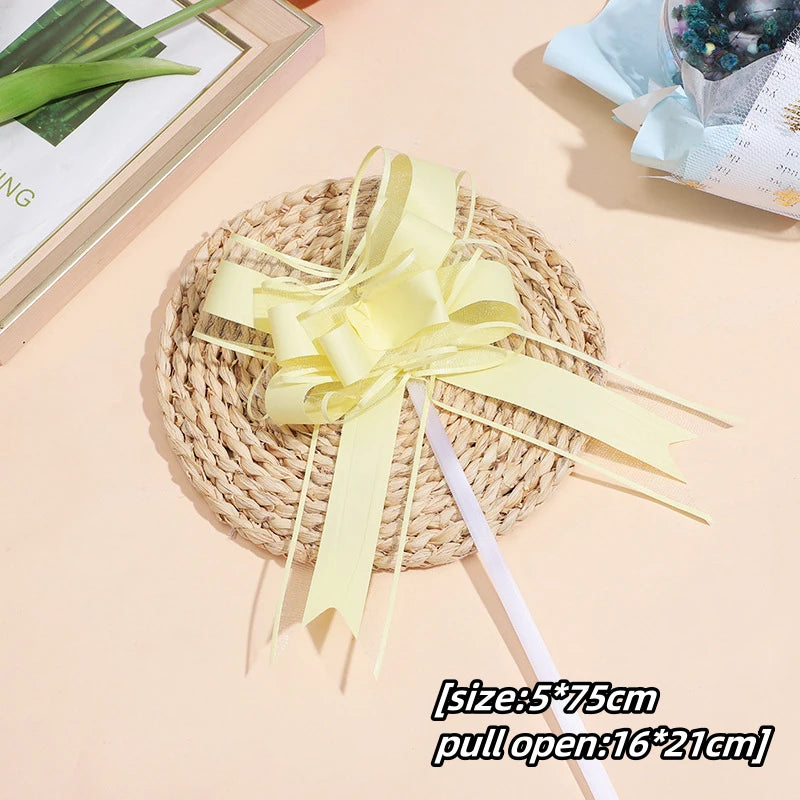 5–50pcs Large Pull Bow Ribbons – 4.5cm / 6.4cm Gift Bows for Presents, Wedding Car Décor, Gift Wrapping & Party Packaging