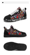 Mens Casual Sport Shoes 2025 Autumn Fashion Comfort Non Slip Casual Sneakers Platform Outdoor Running Shoes Graffiti Board Shoes