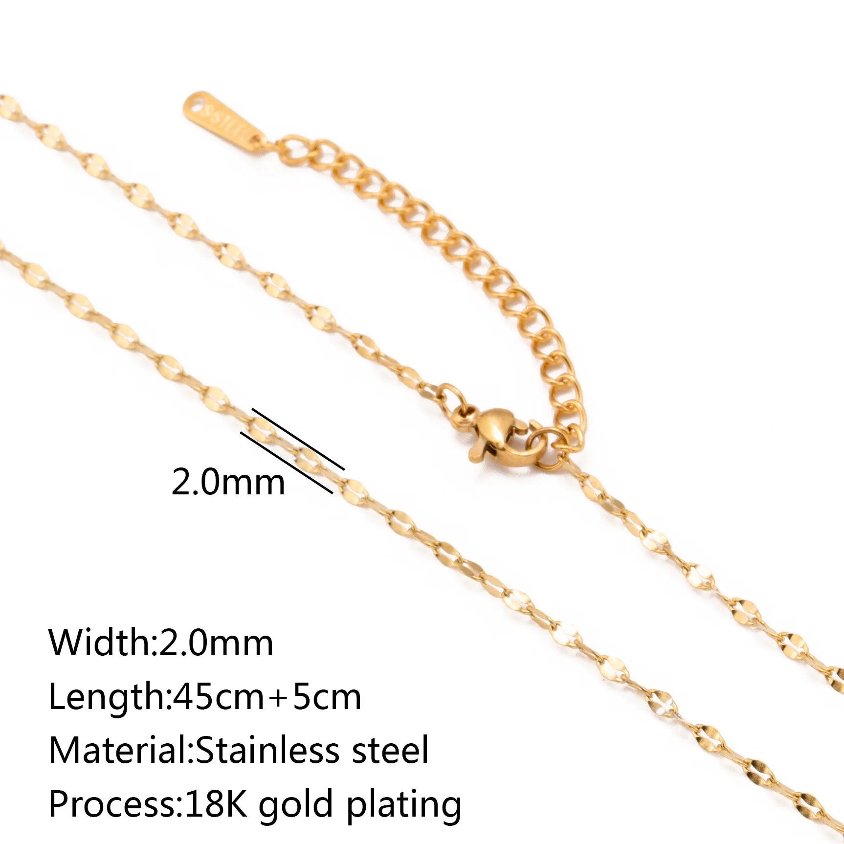 5‑Piece Stainless Steel Chain Necklace Set – Bead, Rope, Cuban, Paperclip & Snake Link Chains for Women, 18K Gold & Steel DIY Jewelry