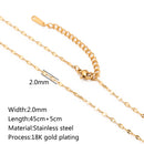 5‑Piece Stainless Steel Chain Necklace Set – Bead, Rope, Cuban, Paperclip & Snake Link Chains for Women, 18K Gold & Steel DIY Jewelry