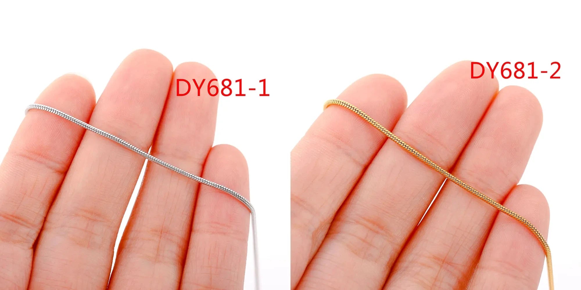 5‑Piece Stainless Steel Chain Necklace Set – Bead, Rope, Cuban, Paperclip & Snake Link Chains for Women, 18K Gold & Steel DIY Jewelry