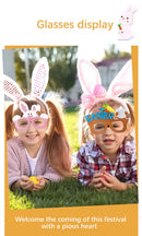 Easter Funny Glasses Props – Kids’ Cartoon Bunny & Eggshell Eyeglass Frames, Non‑Woven Fabric Easter Party Decorations & Gifts