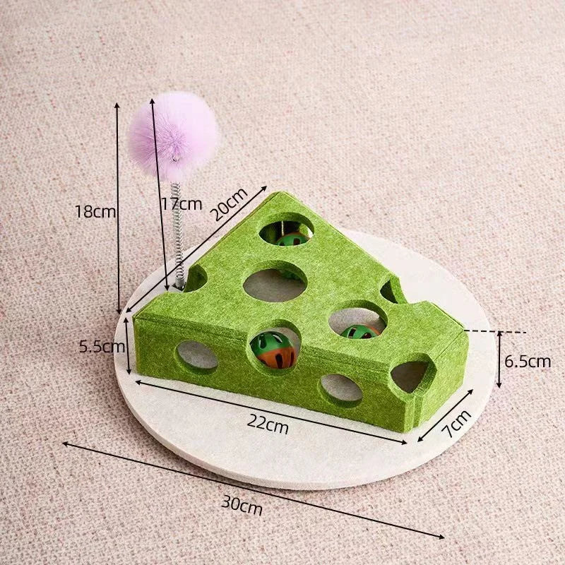 Interactive Cat Puzzle Maze Toy – Felt Box with Bell Ball for Smart Play
