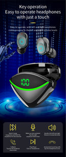 🎧Bluetooth 5.3 Earbuds – 9D Stereo HiFi Earphones with Smart Touch, LED Power Display, Noise Reduction & IPX5 Waterproof Design