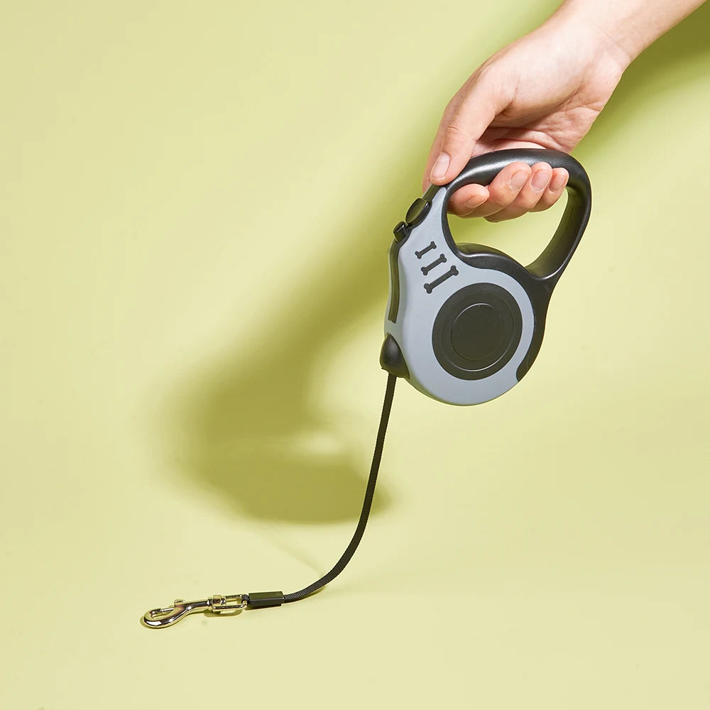 Retractable Dog Leash 3m/5m – Tangle‑Free Nylon Lead for Small & Medium Pets