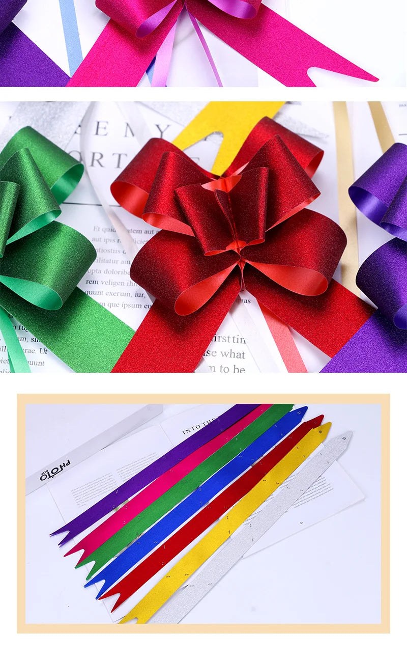 5–50pcs Large Pull Bow Ribbons – 4.5cm / 6.4cm Gift Bows for Presents, Wedding Car Décor, Gift Wrapping & Party Packaging