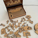 Easter Resurrection Wooden Book Set – Handmade Holy Week Diorama Toy, Retro Christian Home Decor & Easter Sunday Gift (Mini Size)