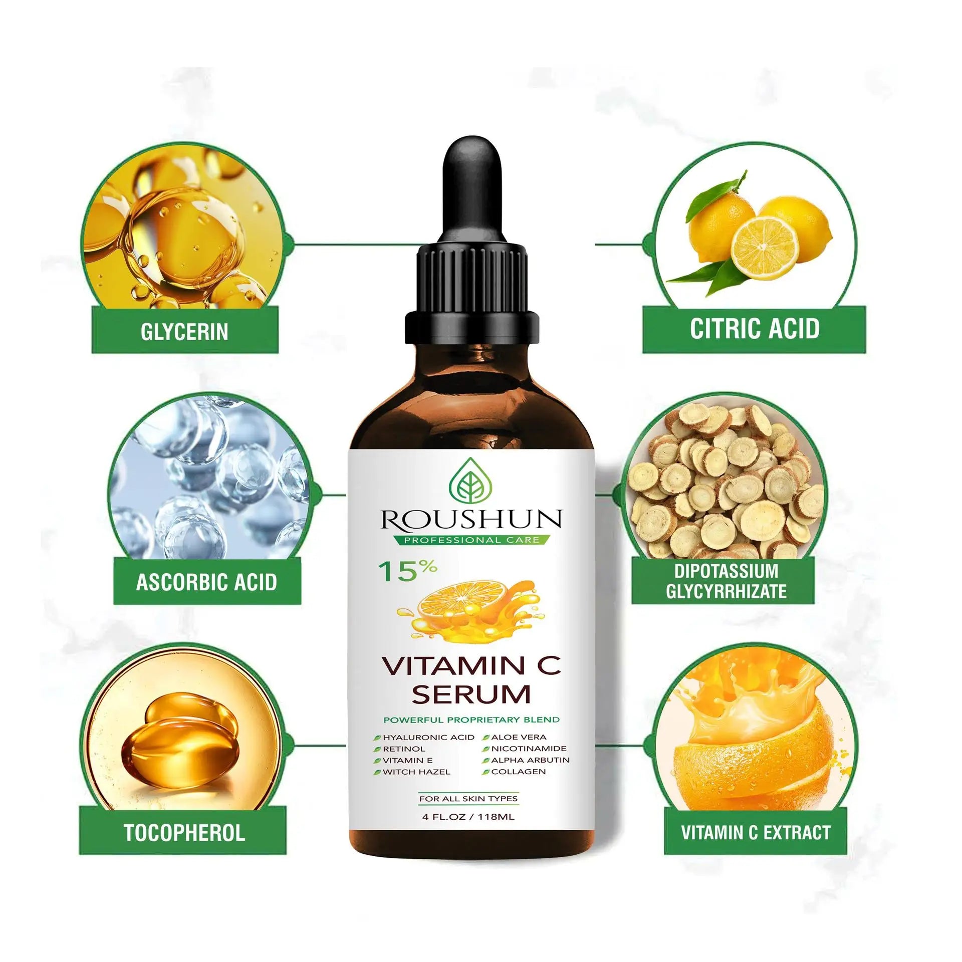 118ml Vitamin C Hydrating Essence Serum – Brightening, Moisturizing & Multi‑Use Skin Care for Face, Body, Eyes & Hands