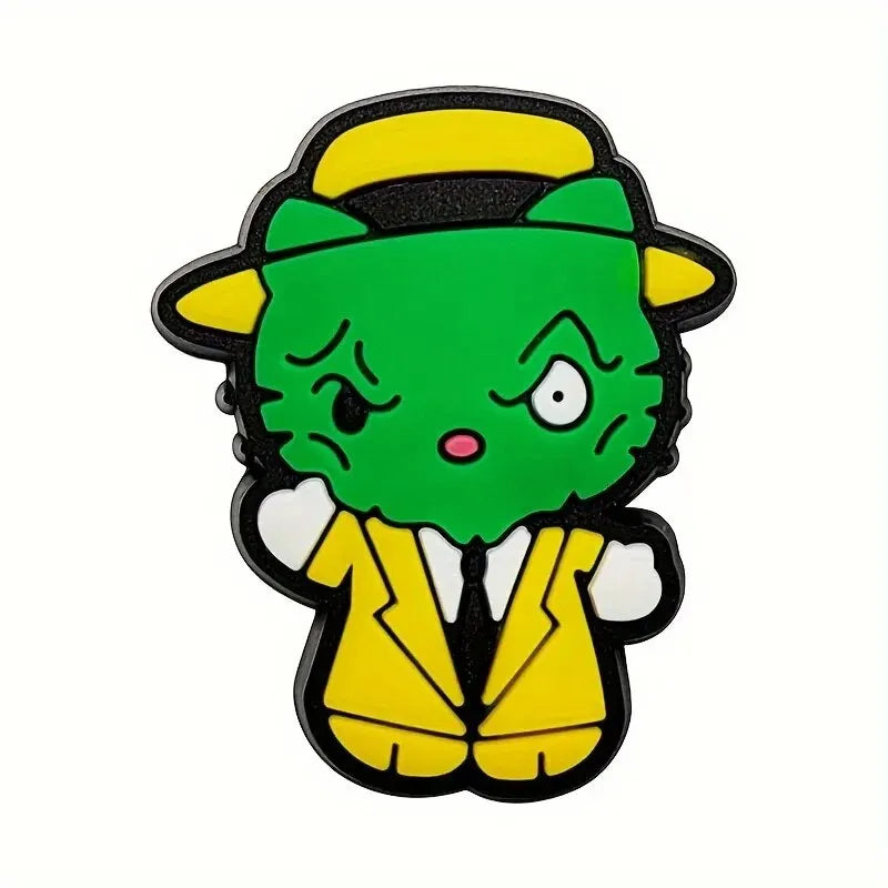 18pcs Halloween Cat Shoe Charms | PVC Decorations for Clogs, Bubble Slides & Bogg Bags