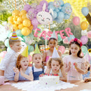 Easter Balloon Garland Arch Kit – Happy Easter Bunny Pastel Rainbow Balloons for Egg Hunt, Baby Shower & Spring Birthday Party Decorations (120 PCS)