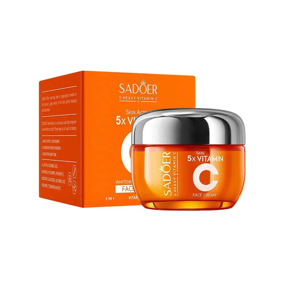 Vitamin C Brightening Essence Set – Dark Spot Corrector, Pore Minimizer & Skin Tone Perfector (50g Cream + 130ml Toner + 30ml Serum)