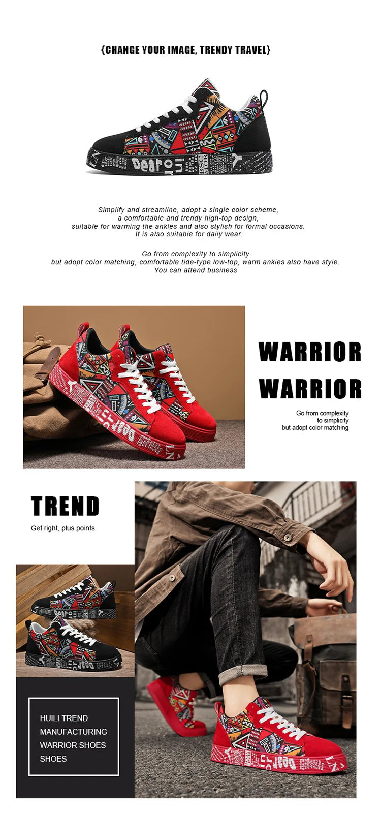 Mens Casual Sport Shoes 2025 Autumn Fashion Comfort Non Slip Casual Sneakers Platform Outdoor Running Shoes Graffiti Board Shoes