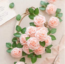 25pcs Real‑Looking Artificial Roses – Soft PE Foam Flower Heads for DIY Wedding Bouquets, Party Décor, Baby Shower & Home Arrangements