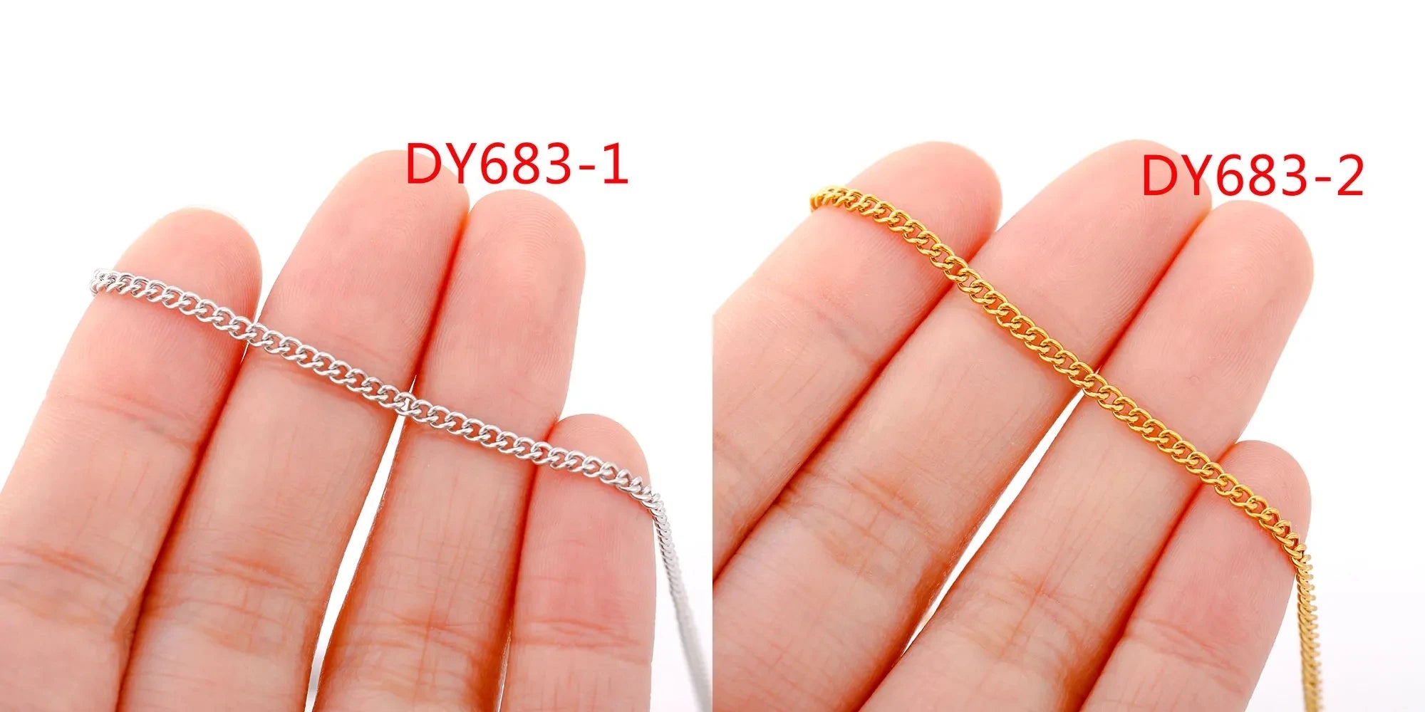 5‑Piece Stainless Steel Chain Necklace Set – Bead, Rope, Cuban, Paperclip & Snake Link Chains for Women, 18K Gold & Steel DIY Jewelry