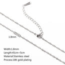 5‑Piece Stainless Steel Chain Necklace Set – Bead, Rope, Cuban, Paperclip & Snake Link Chains for Women, 18K Gold & Steel DIY Jewelry