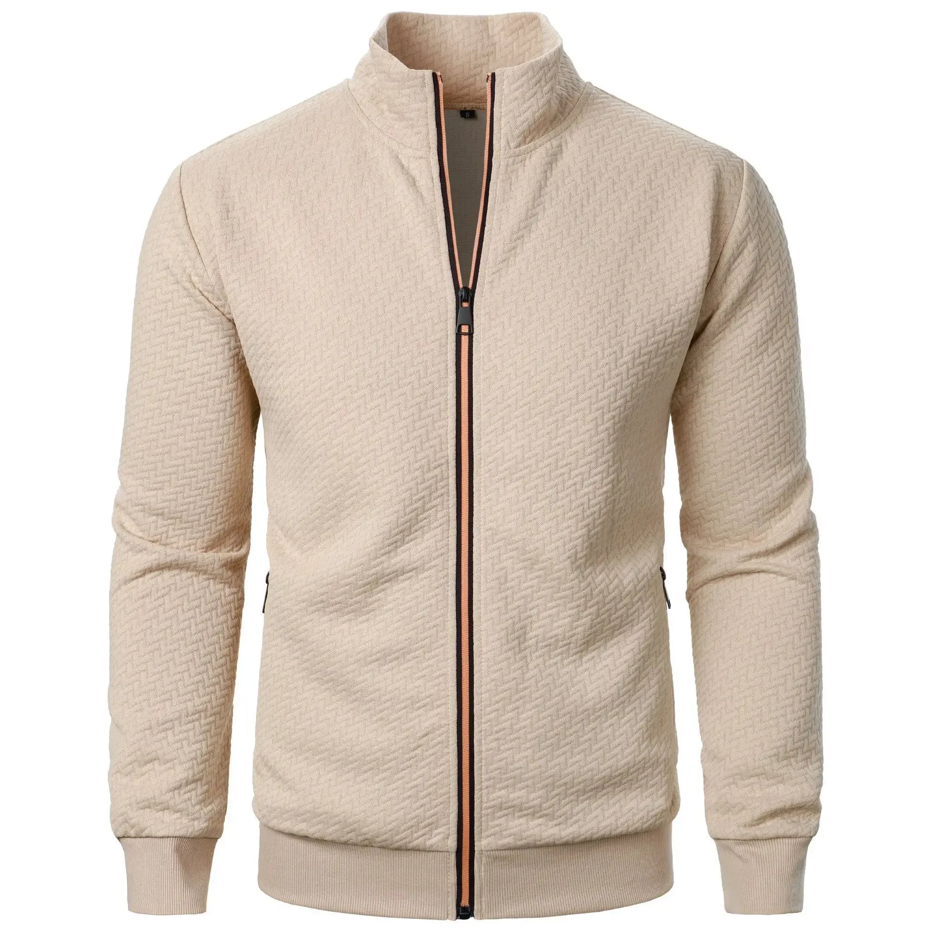Men’s Zipper Cardigan Stand Collar Jacket