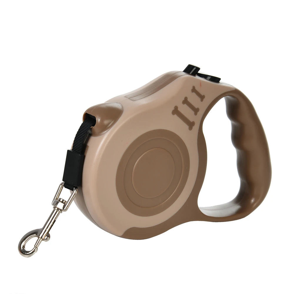 Retractable Dog Leash 3m/5m – Tangle‑Free Nylon Lead for Small & Medium Pets