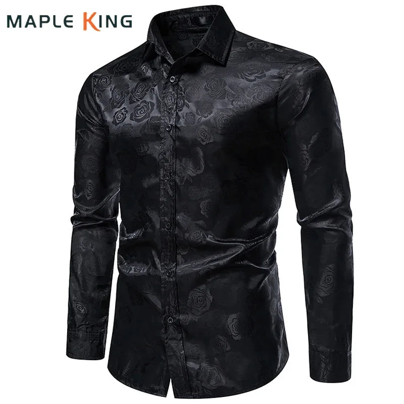 Rose Print Men’s Shirt