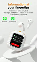 Intelligent Touch Screen ENC Bluetooth 5.1 Earbuds – Waterproof TWS Earphones with TF Card Support & Noise Cancelling Mic