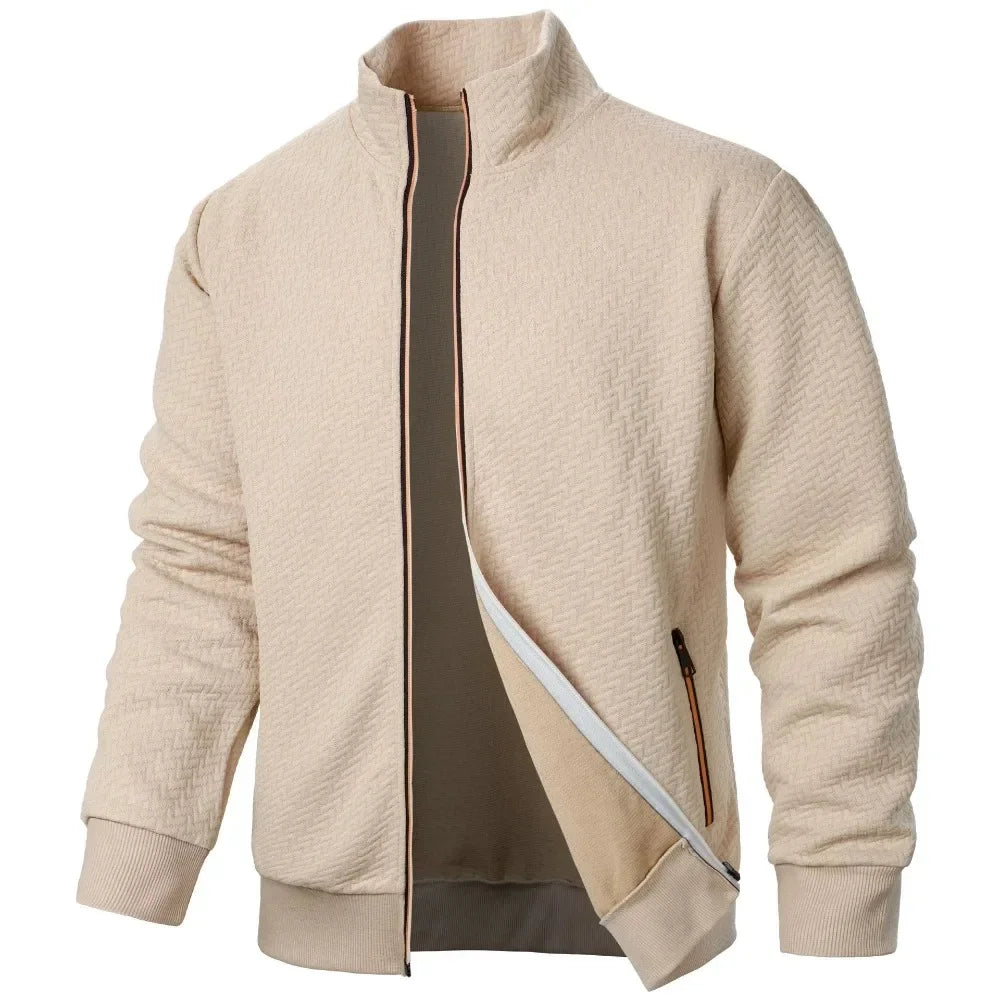 Men’s Zipper Cardigan Stand Collar Jacket