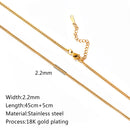 5‑Piece Stainless Steel Chain Necklace Set – Bead, Rope, Cuban, Paperclip & Snake Link Chains for Women, 18K Gold & Steel DIY Jewelry