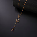 Multilayer Snake Chain Necklace for Women – Stainless Steel Round Disc Pendant (Gold & Steel)