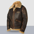 Men’s Plush-Lined Leather Winter Jacket