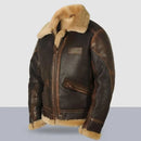 Men’s Plush-Lined Leather Winter Jacket