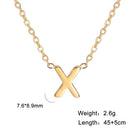 Minimalist Initial Necklace A–Z – Stainless Steel Letter Pendant Choker for Women (Gold & Steel)