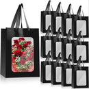 5/10pcs Transparent Window Gift Bags – White & Black Paperboard Packaging Boxes for Weddings, Birthdays, Parties, Baking & Takeout