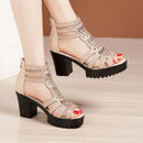 New Women's Fish Mouth Shoes Wedges Hollow Out  Anti slip Sandals Ladies Casual Low Heel Sandals Fashion open toe Mujer Footwear