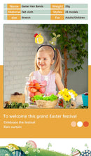 Easter Funny Glasses Props – Kids’ Cartoon Bunny & Eggshell Eyeglass Frames, Non‑Woven Fabric Easter Party Decorations & Gifts