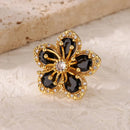 Luxury Gold Plated Colorful Zircon Heart Ring for Women | Stainless Steel