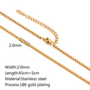 5‑Piece Stainless Steel Chain Necklace Set – Bead, Rope, Cuban, Paperclip & Snake Link Chains for Women, 18K Gold & Steel DIY Jewelry