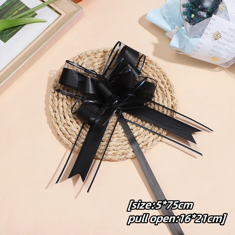 5–50pcs Large Pull Bow Ribbons – 4.5cm / 6.4cm Gift Bows for Presents, Wedding Car Décor, Gift Wrapping & Party Packaging