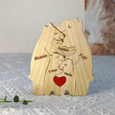 Personalized Wooden Bear Family Puzzle – Custom Name Engraved Home Decor, Heartwarming Gift for Mom, Baby, Couples & Holidays
