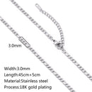 5‑Piece Stainless Steel Chain Necklace Set – Bead, Rope, Cuban, Paperclip & Snake Link Chains for Women, 18K Gold & Steel DIY Jewelry