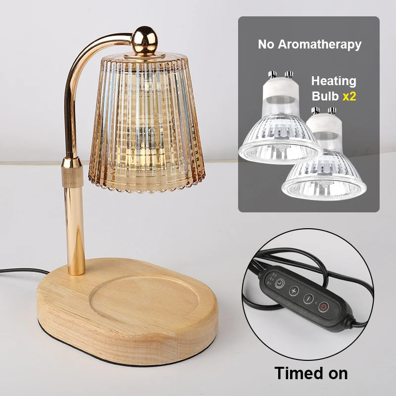 50W Candle Warmer Lamp with Timer – Dimmable Glass Candle Melter, Adjustable Light for Cozy Bedroom & Home Decor (No Flame, No Smoke)